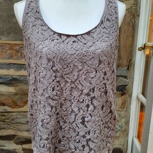 Loft, large lace tank